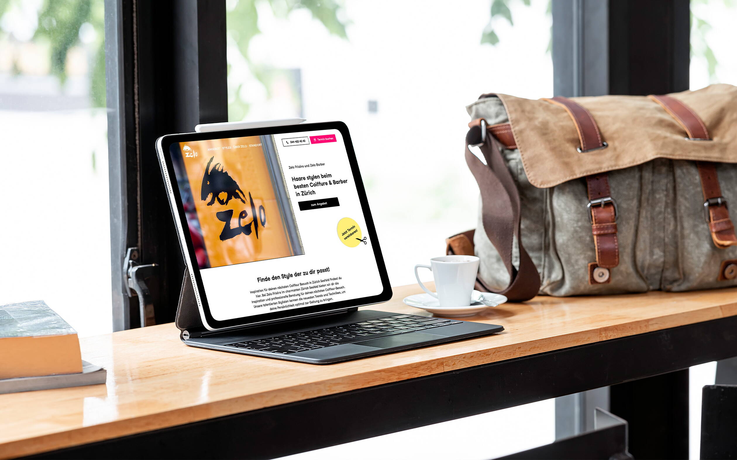 Webdesign von deiner Grafik- und Webagentur in Winterthur und Zürich für Zelo Frisöre, die ihre Website individuell erstellen lassen haben.