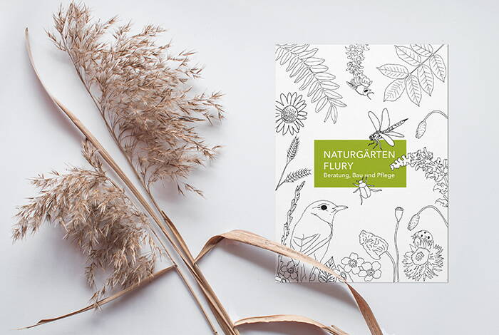 Naturgärten Flury: Corporate Identity, Branding, Illustration und Webdesign von deiner Grafik Agentur in Winterthur.