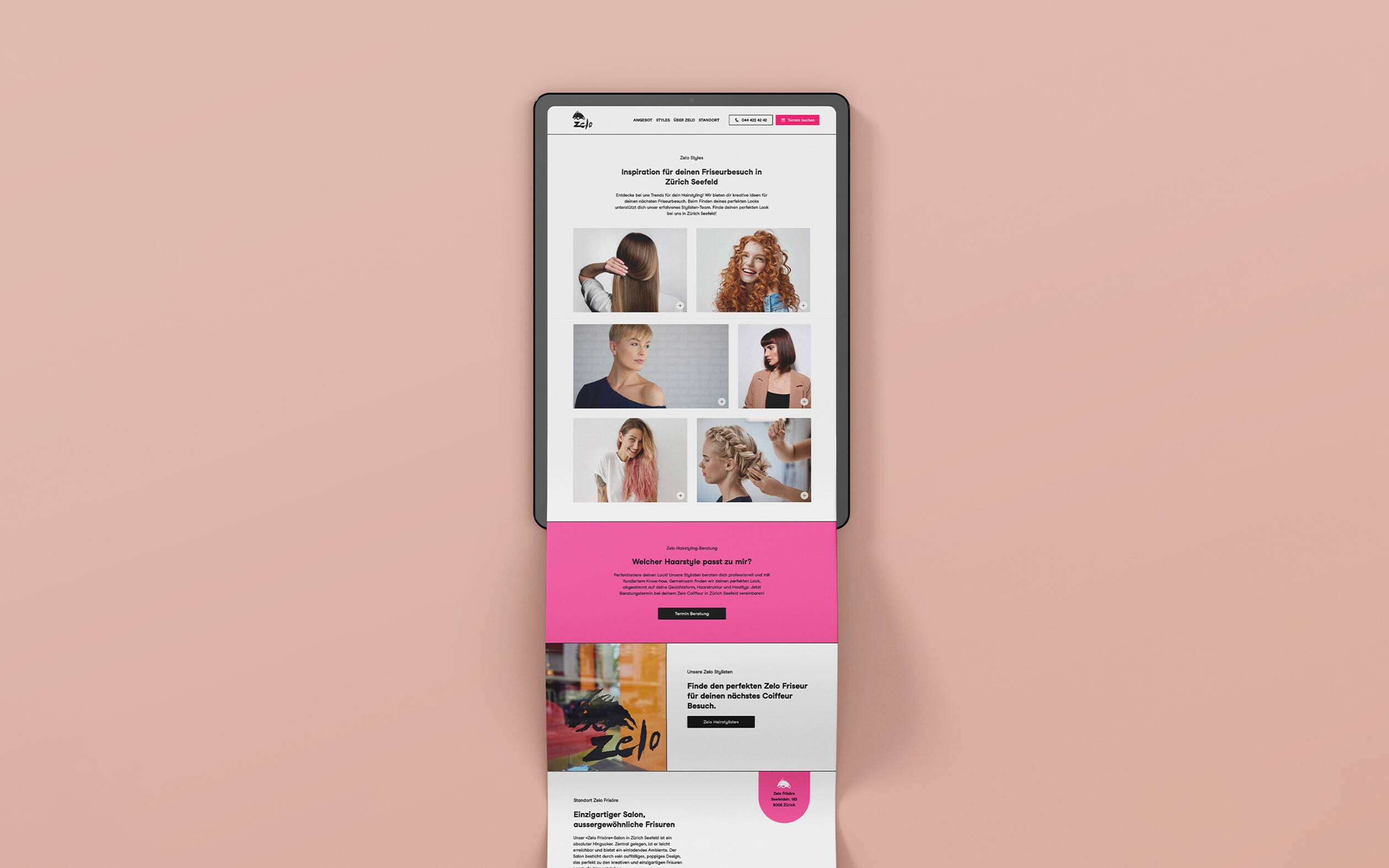gabriela-martinelli-design-zelo-webdesign-winterthur.jpg Webdesign von deiner Grafik- und Webagentur in Winterthur und Zürich für Zelo Frisöre, die ihre Website individuell erstellen lassen haben.