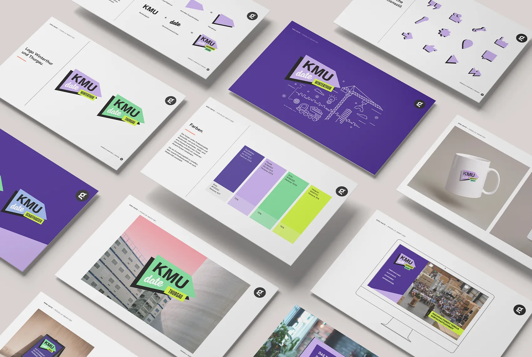Brand Guidelines Corporate Design KMU-date Winterthur Gabriela Martinelli Brand Guidelines für den neuen Markenauftritt und das Branding von KMU-Date Winterthur.