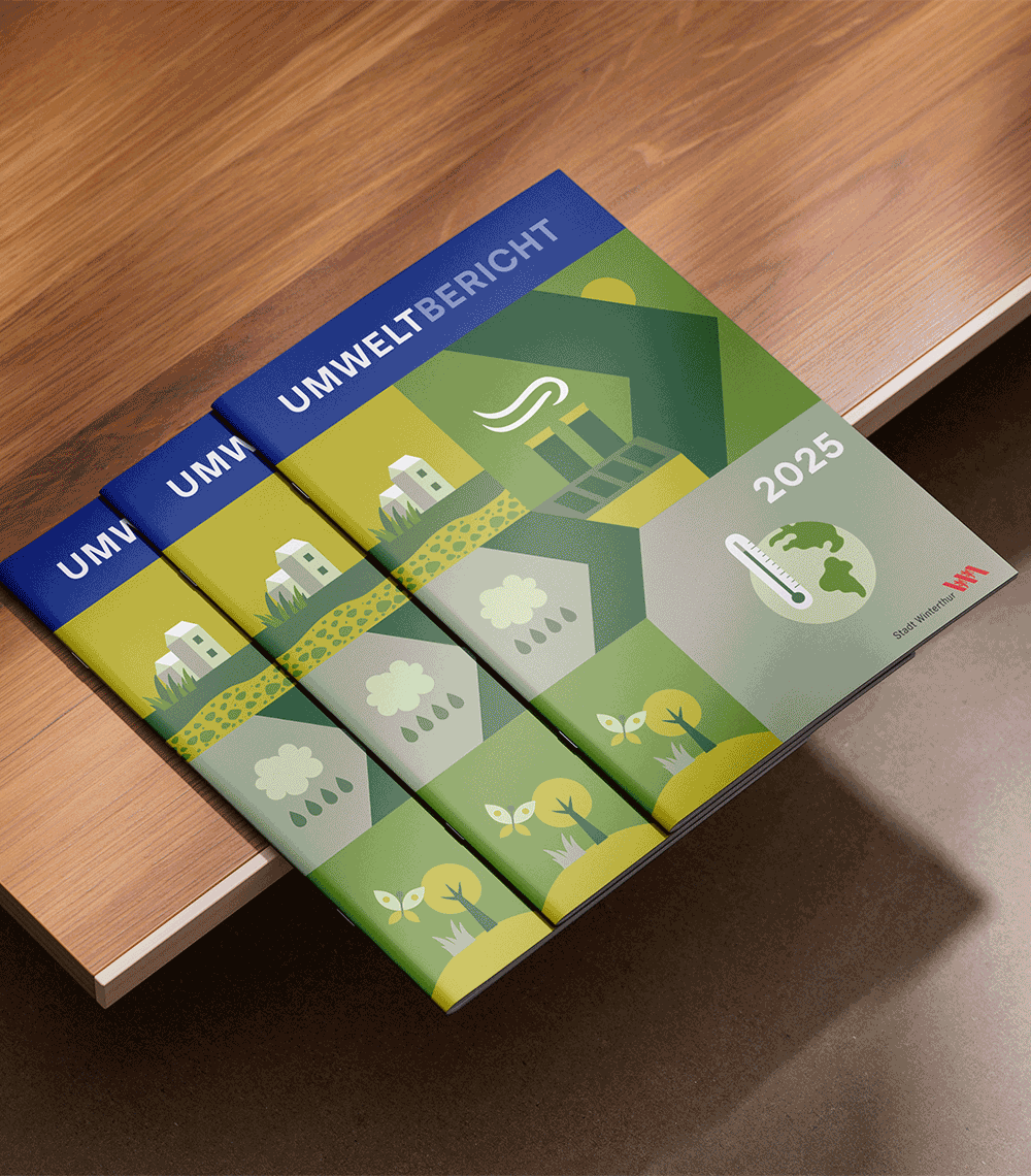 Drei Fachstellen, ein visuelles Design. Designsystem für vielfältige Fachbereiche. Coverdesigns: verschiedene Farben, starke Wiedererkennung. 