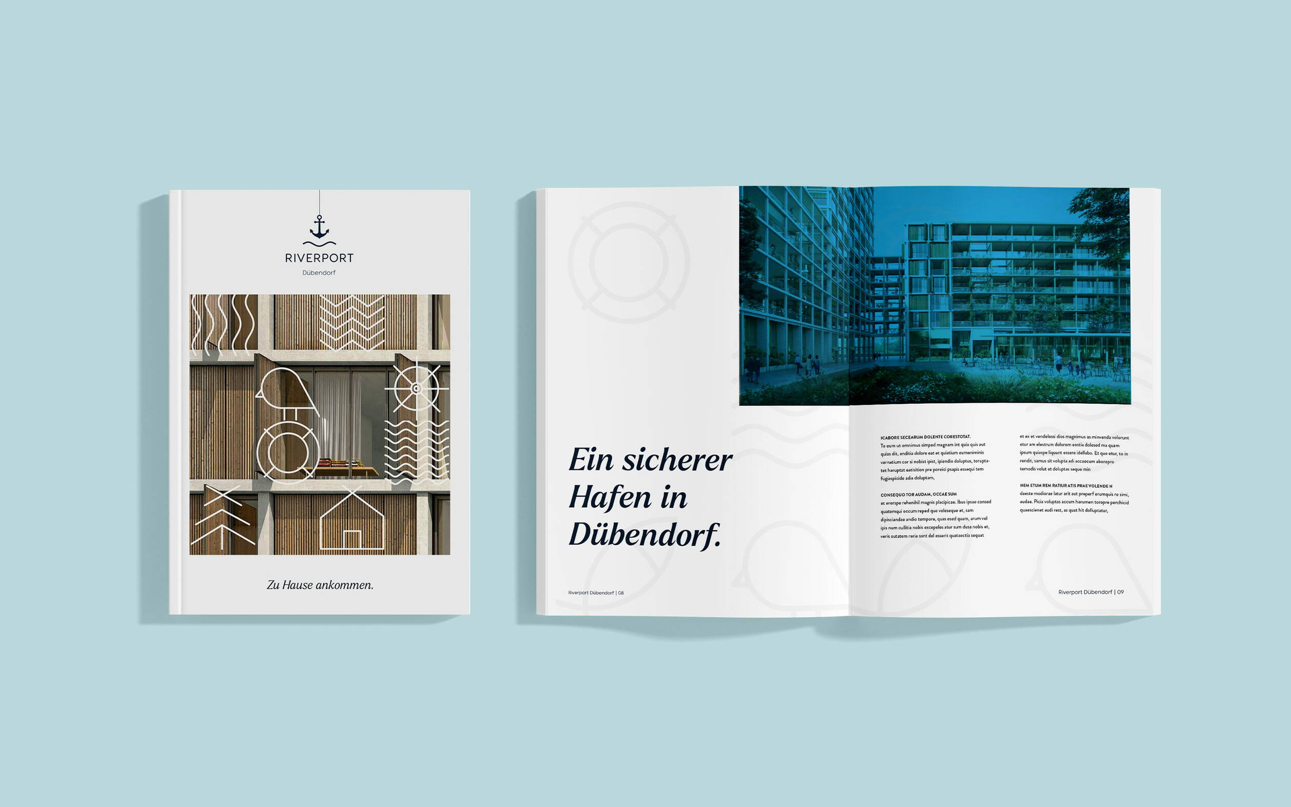 Layout und Editorial Design im passenden Look. 